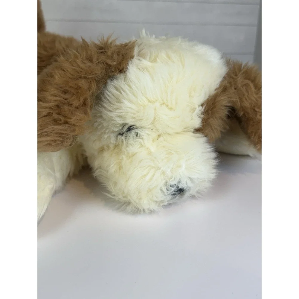 Vintage 1995 Ty Floppy Plush Dog Brown Cream Large Stuffed Animal Puppy